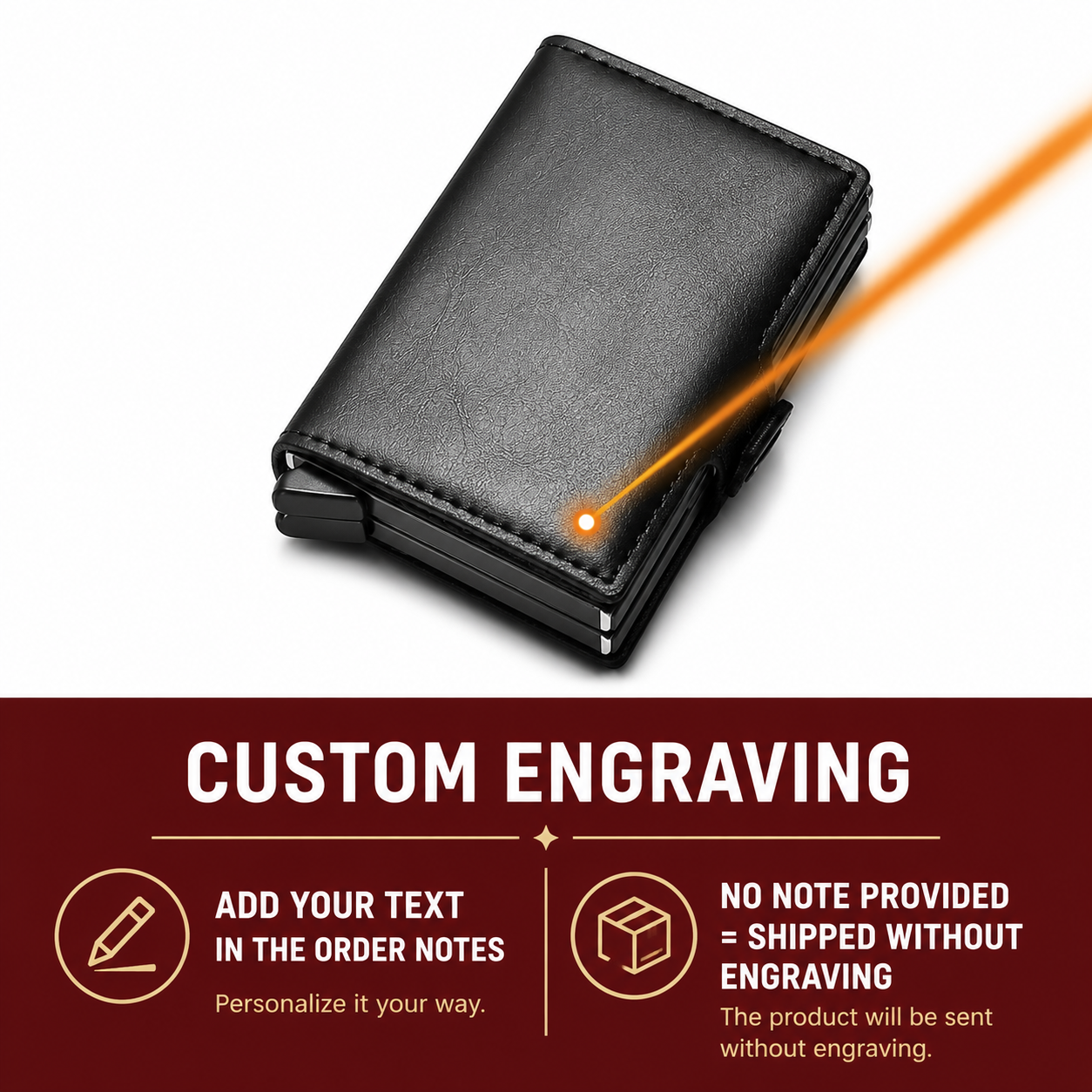 VYON Signature™ — Personalized Carbon Fiber Pop-Up Wallet (RFID · 12 Cards)
