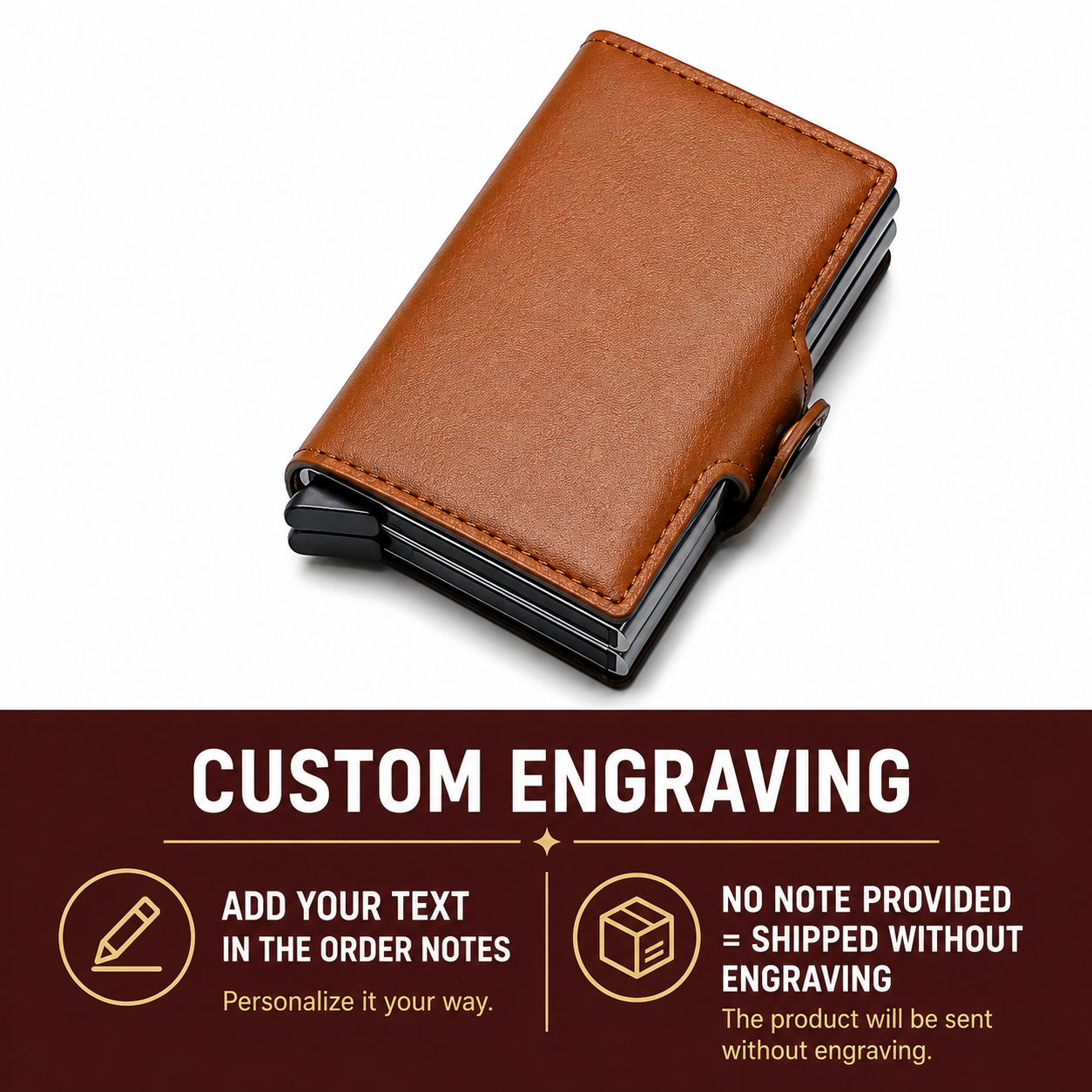 VYON Signature™ — Personalized Carbon Fiber Pop-Up Wallet (RFID · 12 Cards)