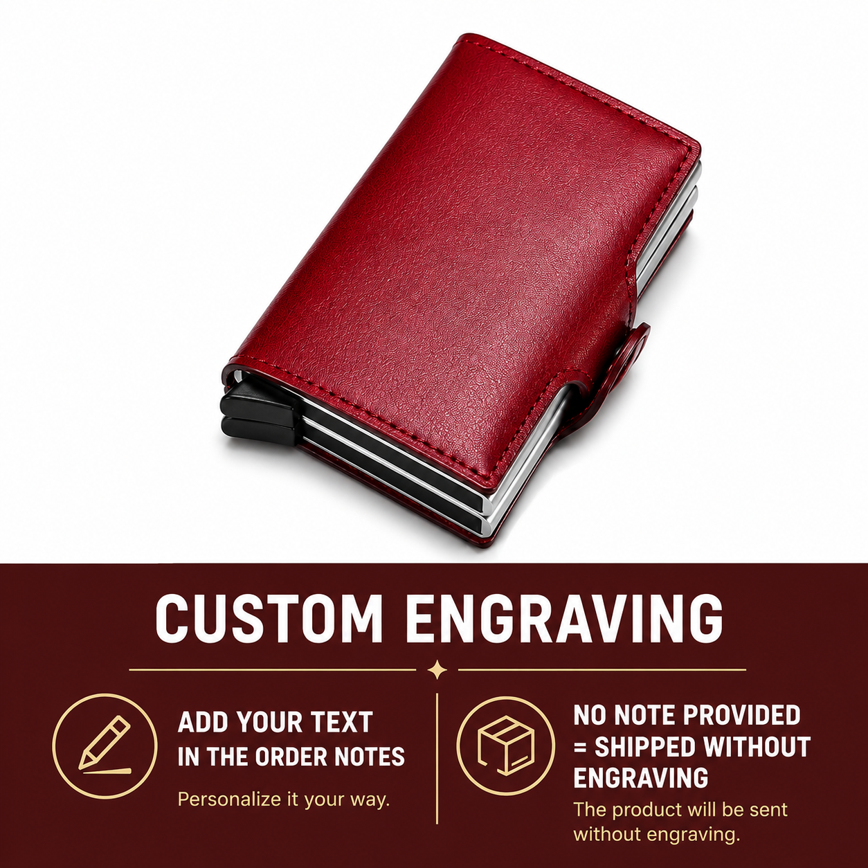 VYON Signature™ — Personalized Carbon Fiber Pop-Up Wallet (RFID · 12 Cards)