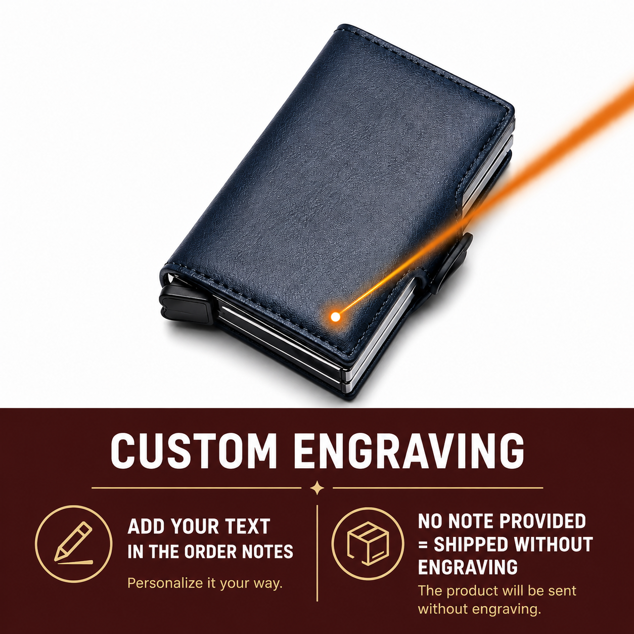 VYON Signature™ — Personalized Carbon Fiber Pop-Up Wallet (RFID · 12 Cards)