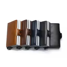 VYON Signature™ — Personalized Carbon Fiber Pop-Up Wallet (RFID · 12 Cards)